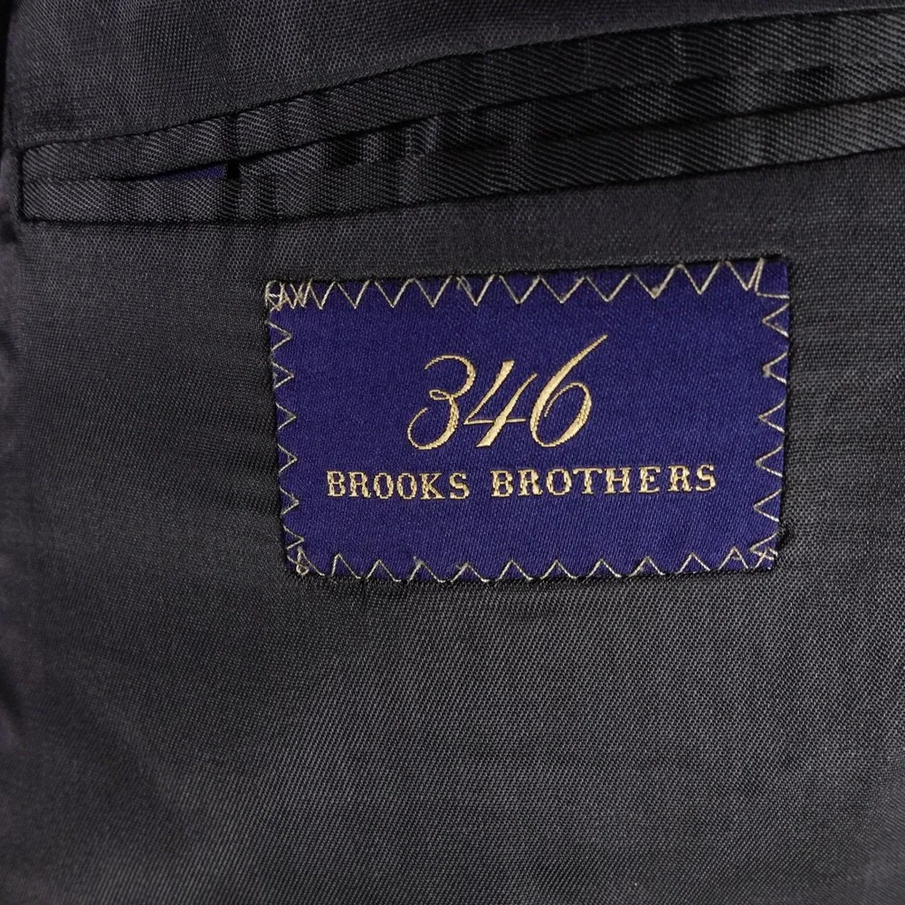 Brooks Brothers‎ 346 Mens Navy Blue Wool 2 Gold Button Blazer Sport Coat 48